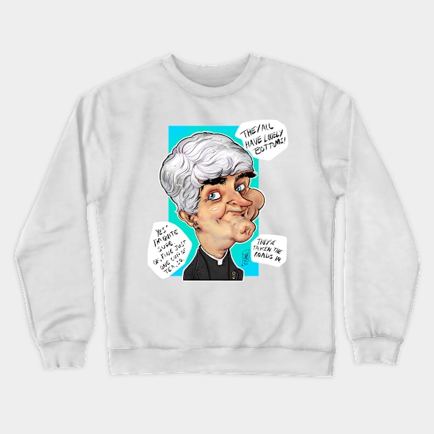 Father Ted Crewneck Sweatshirt by SketchieDemon